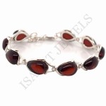 Amber Silver Bracelet