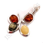 Amber Silver Pendant