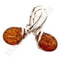 kolczyki z bursztynem