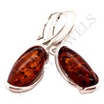 Amber Silver Earrings