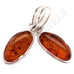 Amber Silver Earrings