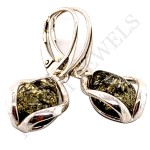 Amber Silver Earrings