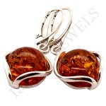 Amber Silver Earrings