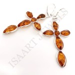 Amber Silver Earrings
