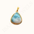 larimar w złocie