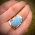 Larimar pierścionek
