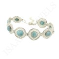 Bransoletka z Kamieniami Naturalnymi Larimar