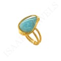 Naturalny Larimar Pierścionek