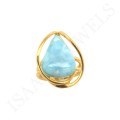 Naturalny Larimar Pierścionek