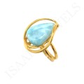 Pierścionek regulowany Larimar