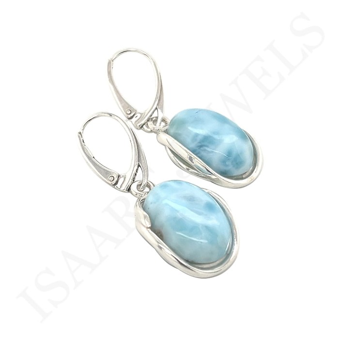 Kolczyki z Kamieniami Naturalnymi Larimar