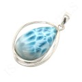 Wisiorek z Kamieniem Naturalnym Larimar Srebro 925