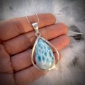 Wisiorek Srebrny z Kamieniem Larimar