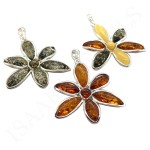 Amber Silver Pendant