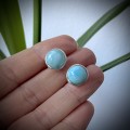 kolczyki z kamieniami naturalnymi larimar