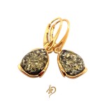 Kolczyki z Bursztynem Bałtyckim Pozłacane