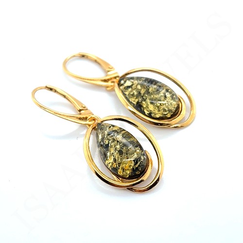 Kolczyki z Bursztynem Zielonym