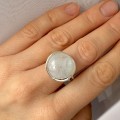 Regulowany Pierścionek z Moonstone Srebro 925