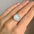 pierścionek z kamieniem moonstone srebro 925